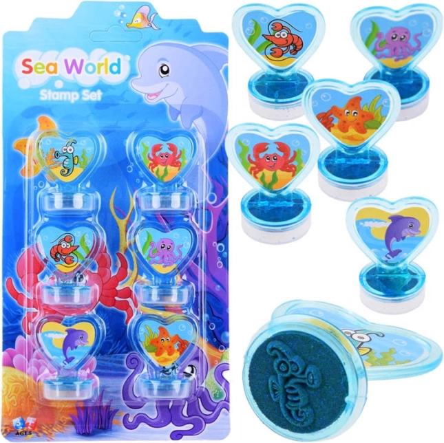Stempelset 6 Stk. Meeres-Tiere – Tiere