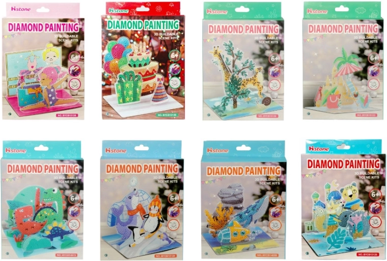 Diamantmosaik 3D-Szene – Kreativset