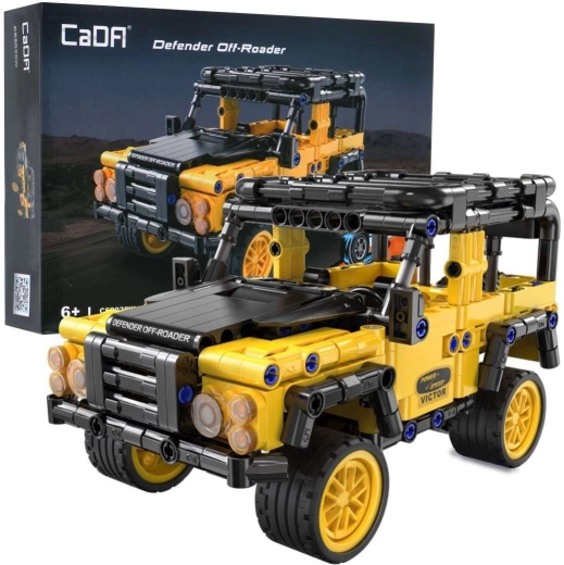 CaDA Geländewagen Defender Off-Roader mit Pull-Back-Antrieb, 389 Teile