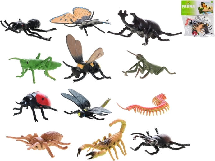 Set aus Insektenfiguren 4–6 cm, 12 Stk. im Beutel