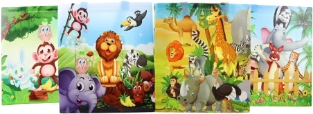 Geschenktasche mit Safari-Tieren