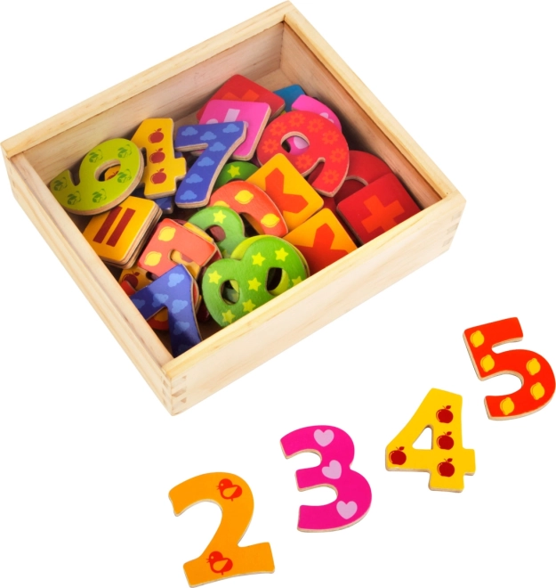 Small Foot bunte Holzzahlen Magnet 40 Stk