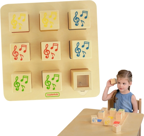 Masterkidz Holz Sensorik-Sortierset Musikalisch Montessori