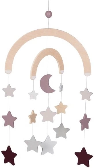 Holz Mobile Sterne lila