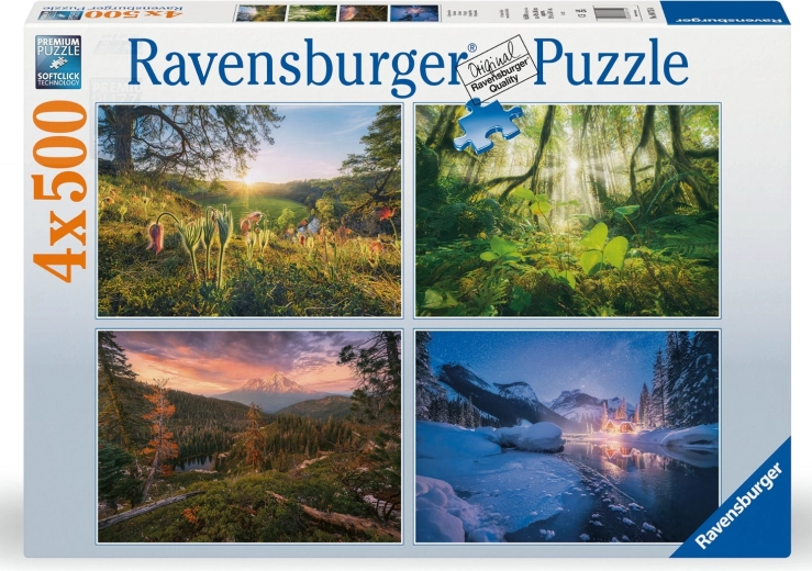 Puzzle Vier Jahreszeiten 4×500 Teile Ravensburger