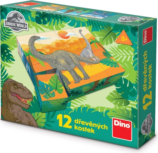 Holzlizenz-Würfel Jurassic World – 12 Würfel