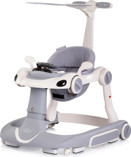 Interaktiver Kinderlauflernwagen 5-in-1 CHIPOLINO Happy Walker – grau