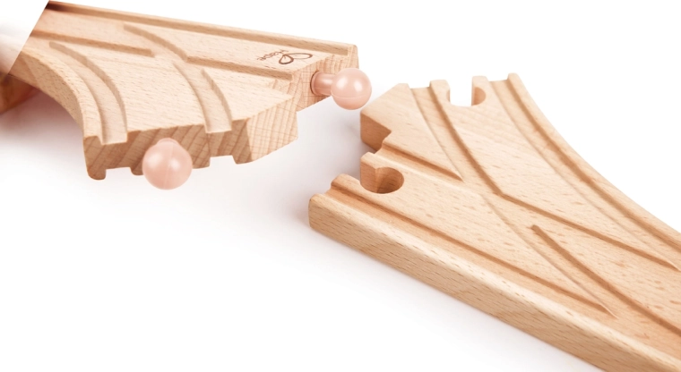 Holz-Weichengleise, 2 Stück