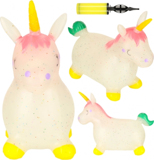 Springendes Spielzeug für Kinder mit Pumpe - Gummieinhorn