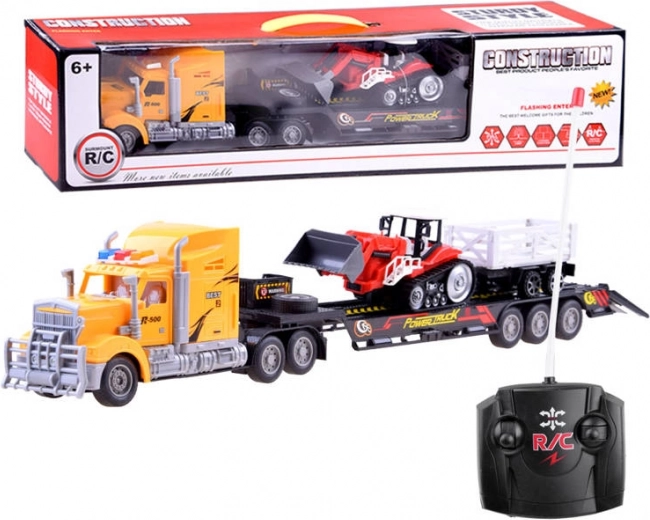 RC-Sattelzug mit Tieflader und Traktor mit Anhänger – Rc0208