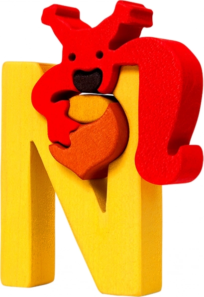 Fauna Alphabet Buchstabe N Eichhörnchen