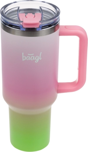 Baagl Thermobecher mit Strohhalm B-Cup Strawberry Matcha 1,18 l