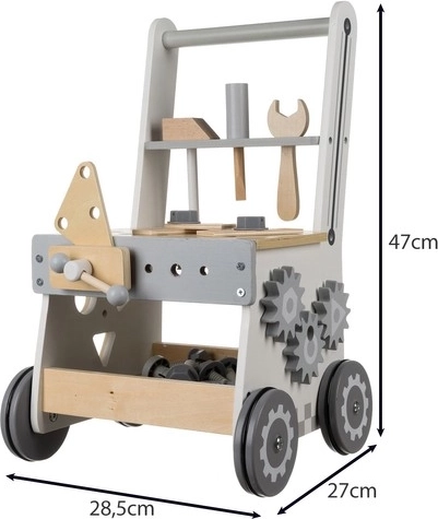 3-in-1: Werkstatt, Stauraum und fahrbarer Wagen