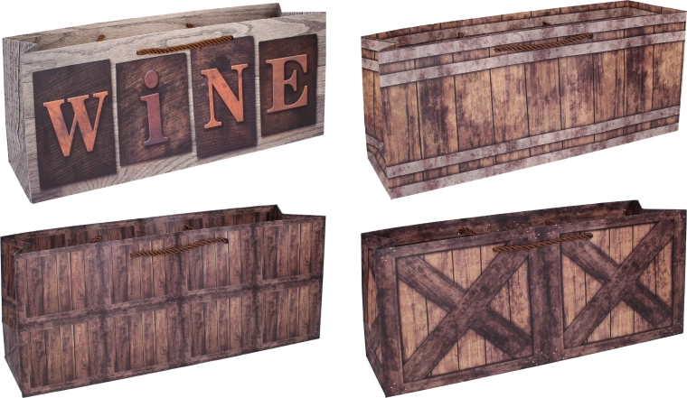Geschenktasche für Flaschen M 15,5 × 37 × 10 cm – ganzjährig