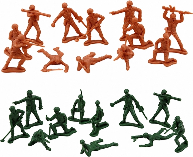 Soldaten in verschiedenen Posen für realistisches Spiel