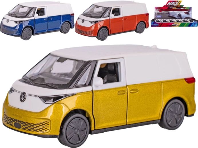 Metallmodell Lieferwagen Welly Volkswagen ID. Buzz Cargo mit Rückzug 11,5 cm