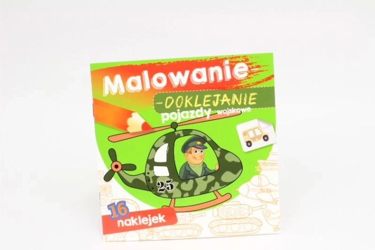 Ausmalen und Sticker – Militärfahrzeuge