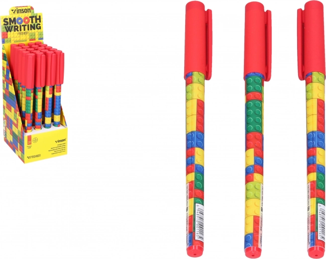 Kugelschreiber mit blauer Tinte 0,7 mm – Würfeldesign