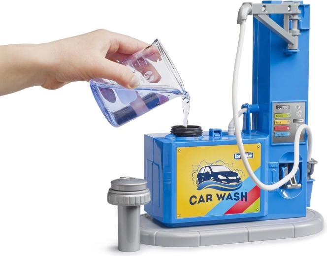 Funktionsfähige Waschanlage mit echtem Wasser