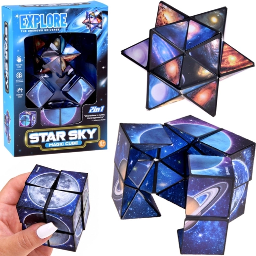 Magischer Transformationswürfel 2-in-1 Star Sky – Weltraum-Puzzle