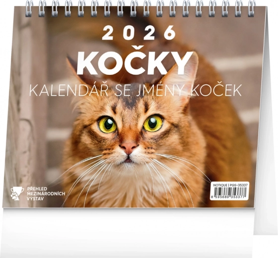 Tischkalender Katzen 2026 mit Namen