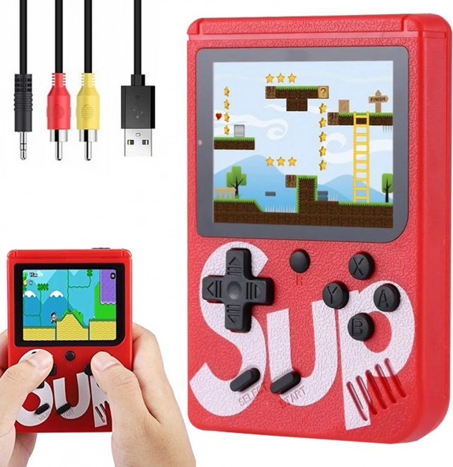 Tragbare Retro-Spielkonsole mit 3" Display und 400 Spielen