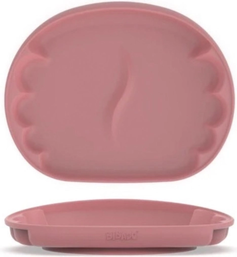 BIBADO Learning Curve™ Silikonteller mit Saugnapf Blush