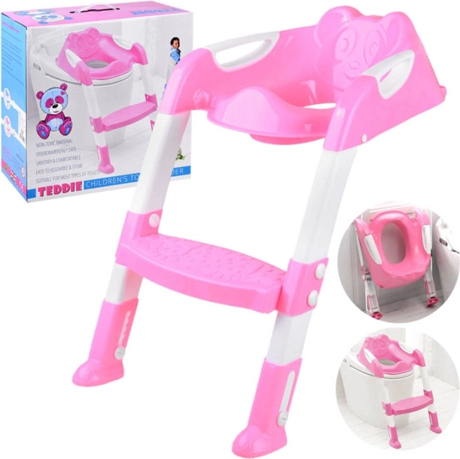 Kinder-Toilettensitz mit Stufen Rosa Panda