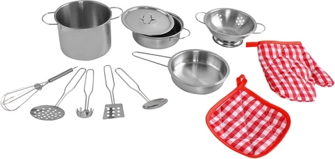 13-teiliges Metall-Set für kleine Köche