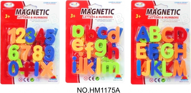 Magnetische Buchstaben und Zahlen