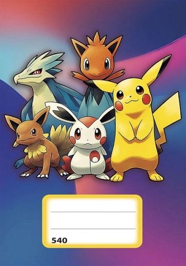 A5 Heft unliniert mit animierten Charakteren