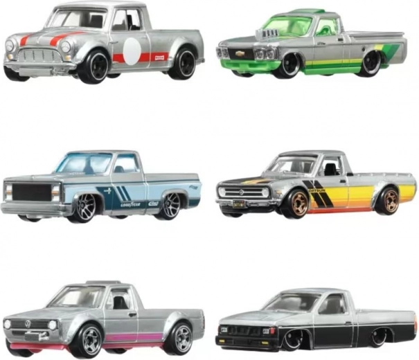 Mix aus klassischen und modernen Pickups und Autos