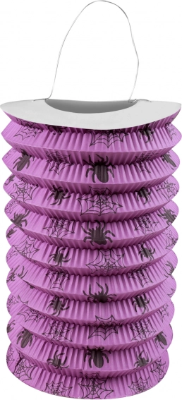 Halloween-Papierlampion mit Spinnen 15 cm