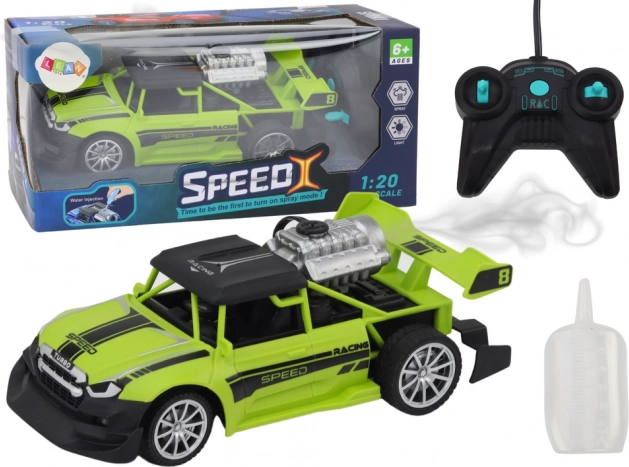 RC-Rennauto 1:20 mit Lichtern und Raucheffekt – grün
