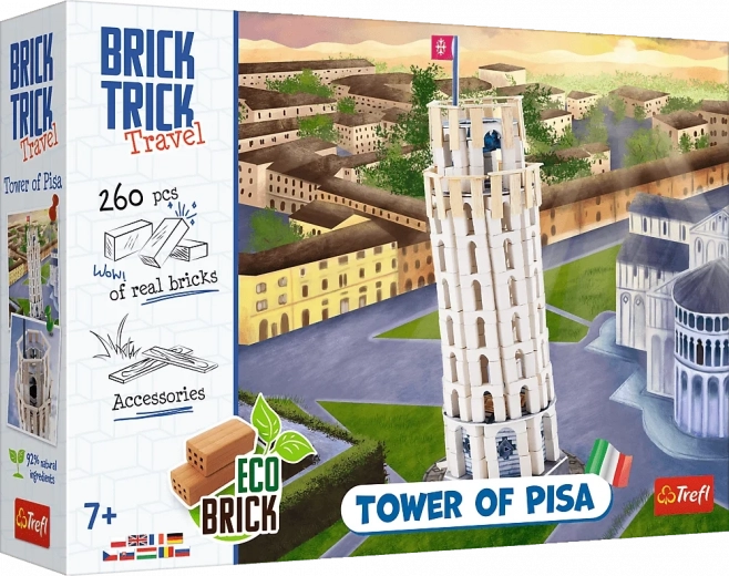 Ziegel-Baukasten BRICK TRICK Travel – Schiefer Turm von Pisa (260 Teile)