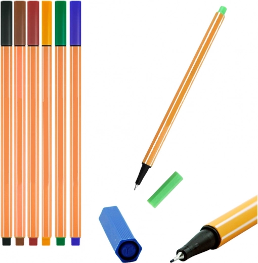 Satz farbiger LEAN-Liner, Breite 0,4 mm, 6 Stk