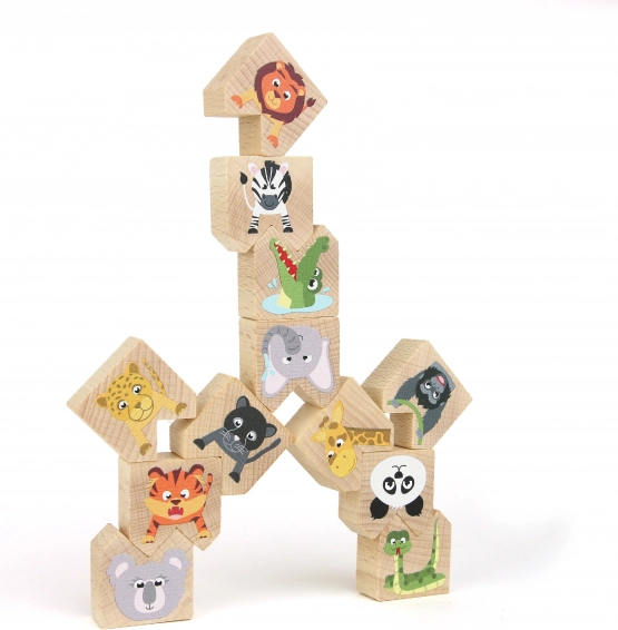 Holz-Balancespiel Wilde Tiere