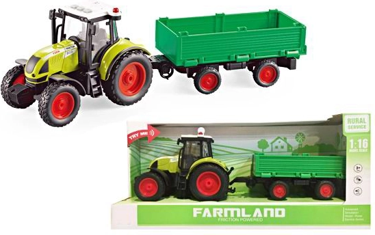 Traktor mit Anhänger 1:16