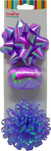 Geschenkset mit irisierendem Glanz – Band 10 m + 2 Schleifen, 3 Stk.