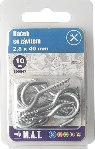 Hakenschraube 20 × 2,3 mm, verzinkt (10 Stk.)