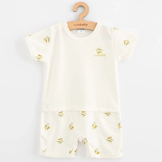 Sommerlicher Baby-Overall aus Bio-Baumwolle NEW BABY Oliven