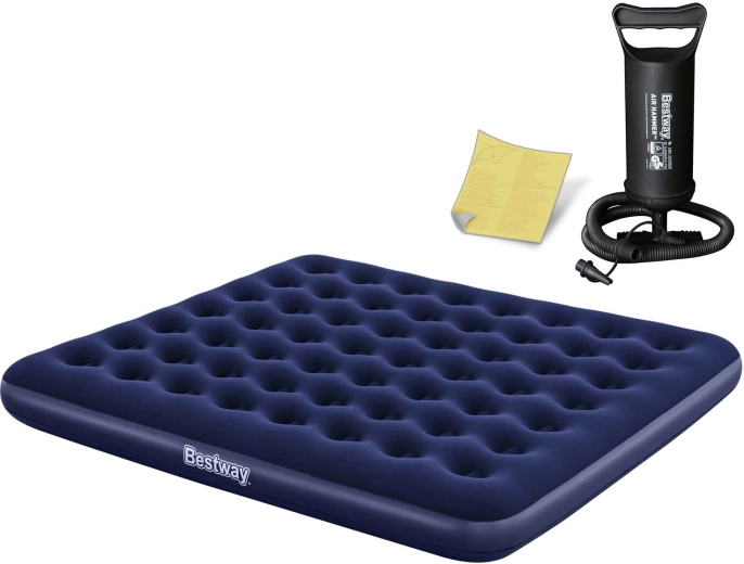 Aufblasbare Matratze 203 × 183 × 22 cm mit Kolbenpumpe BESTWAY