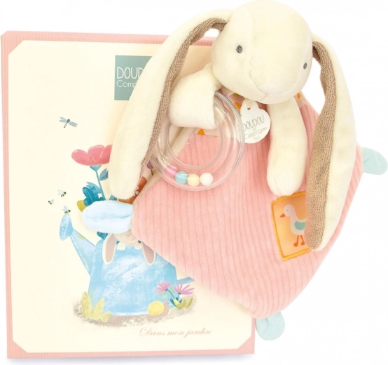 Geschenkset Pinker Hase Ciboulette mit Rassel