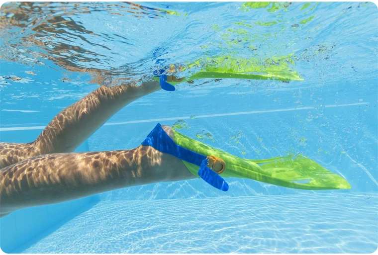 Verstellbare Flossen für effizienten Vortrieb