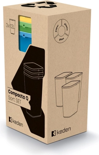Sortierbehälter Compacta Q Sort Set 3×12 l