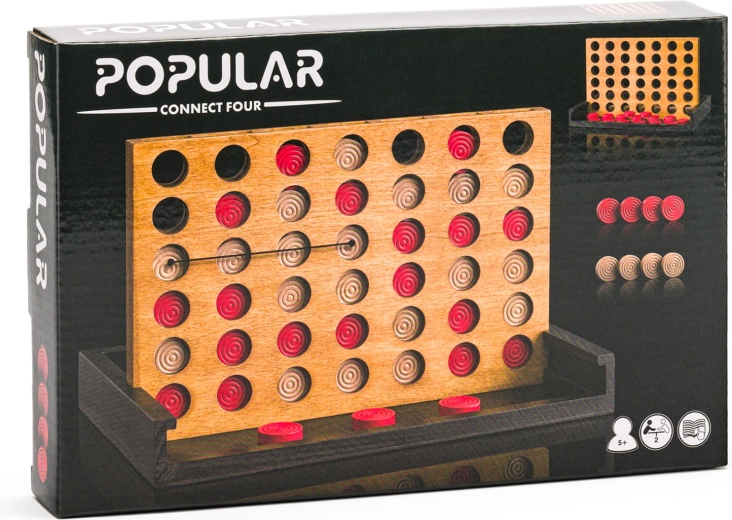 Beliebtes Holzspiel Vier gewinnt von Popular