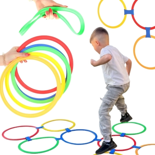 Woopie Set mit Hüpfreifen für Hüpfkästchen – 10 Stück