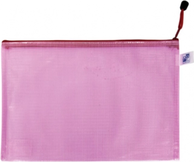 Netzhülle mit Reißverschluss A5 – rosa (Packung 5 Stk.)