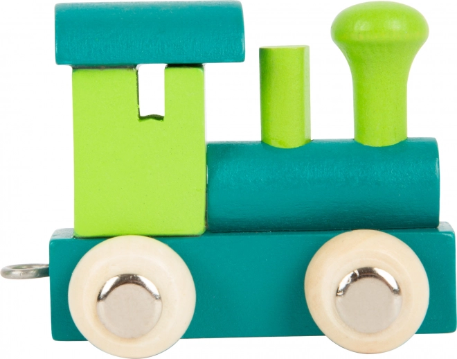 Grüne Holzlokomotive SMALL FOOT