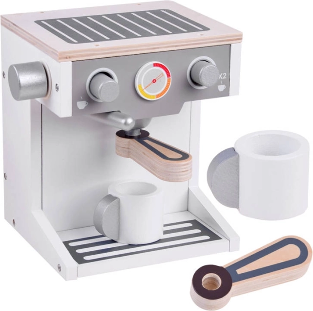 Holz Kaffeemaschine für Kinder mit Zubehör